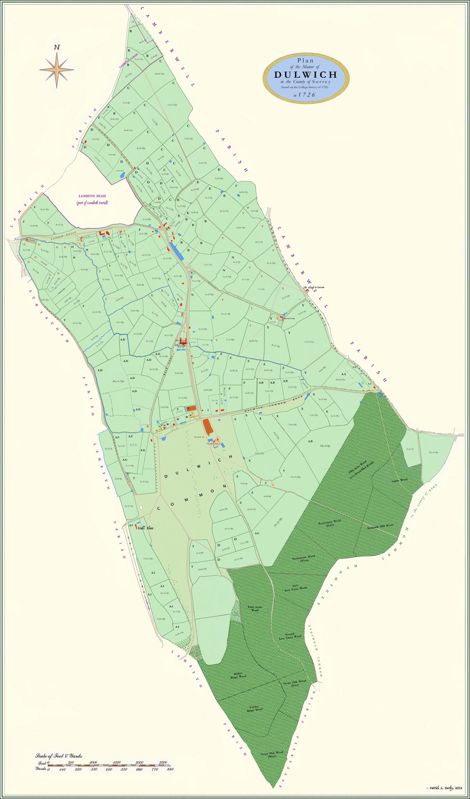 1726Map of Dulwich