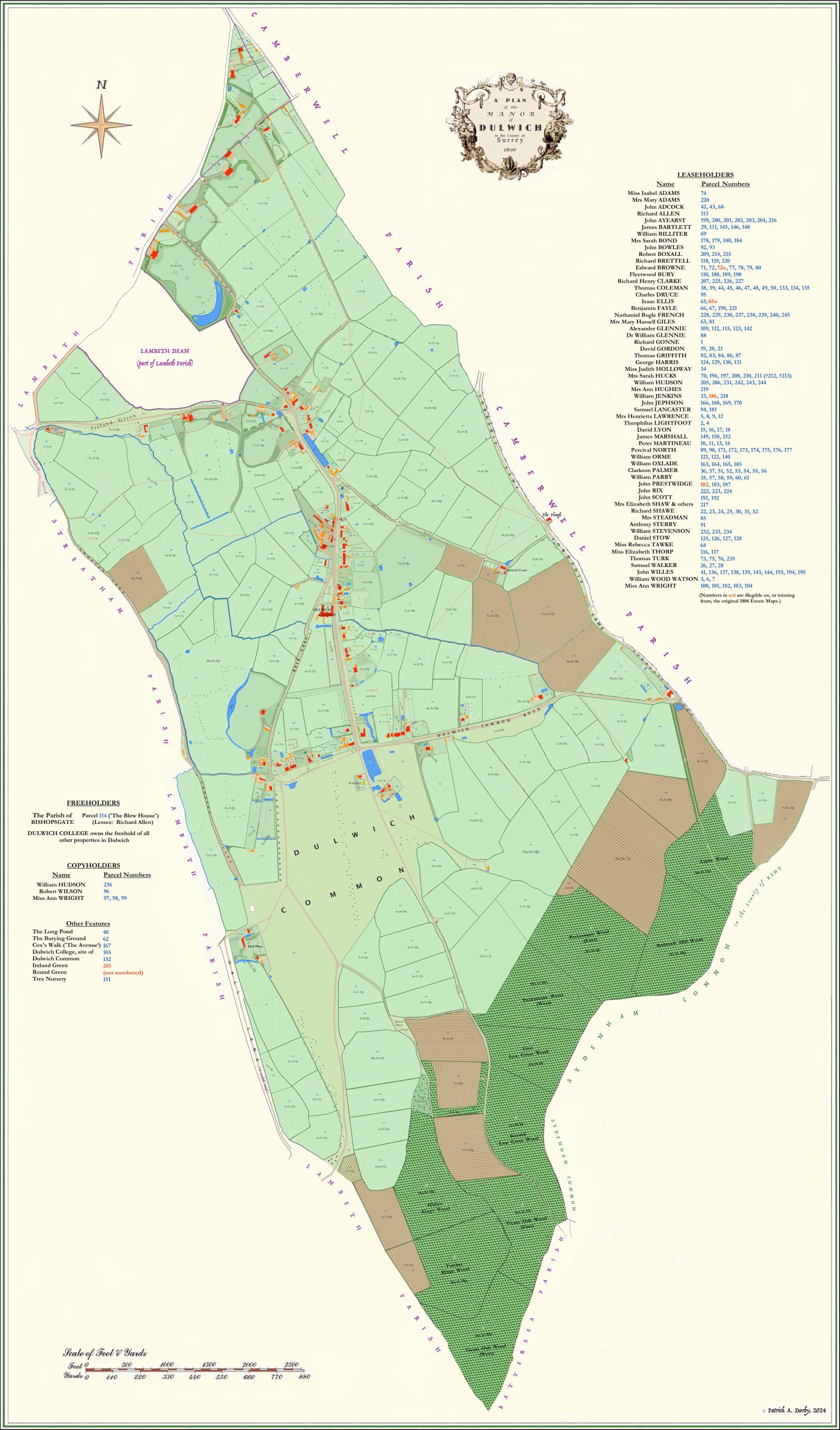 1806 Map of Dulwich